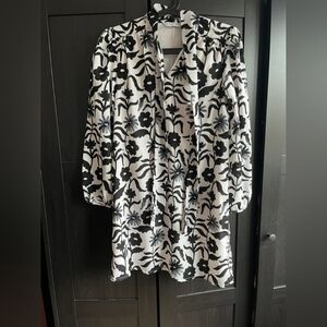 Black and White Floral Dress